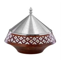 Vente chaude ronde maison vaisselle taille personnalisée marmite couleur argent plat Caserole casserole Cookwar conception à la main