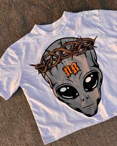 T-shirt décontracté surdimensionné pour homme, 100 % coton de haute qualité, design uni, streetwear, respirant, poids lourd, longueur courte, logo personnalisé - Product Image 5