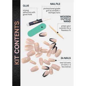 Uñas Postizas A3shop AOA Pro con Tema de Vino y Cena - Product Image 1