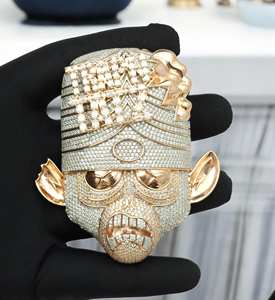 Personalizado 925 plata esterlina diamante Hip Hop joyería Unisex completo VVS Moissanite diseño colgante Iced letra AD nombre Bling - Product Image 1