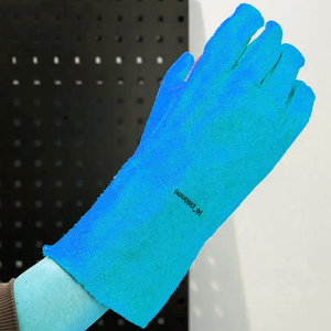 Gants de travail de sécurité multifonctionnels à faible MOQ pour les soudeurs, gants de travail de soudage en cuir de vachette double couche de haute qualité - Product Image 6