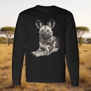 Camiseta de manga larga Wild Dog Making Eye Contact para fanáticos de Wild Dog - Product Image 3