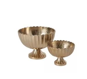 Artículos de mesa para Hotel, decoración de Buffet, ensalada de frutas, cuencos únicos de oro rosa, Metal martillado, cobre, acero inoxidable, cuenco transparente de lujo - Product Image 1