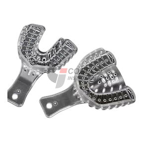 Bandejas Perforadas Ventiladas con Diseño de Escape de Aire de Acero Inoxidable que Evita la Retención de Material para Impresiones de Alginato y Silicona Suaves - Product Image 6