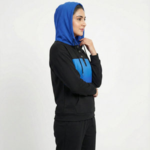 Sweat-shirts à capuche pour femmes élégants et personnalisés, col Henley à boutons, pull à poche kangourou, manches longues, coupe ample décontractée, sweat-shirts d'automne - Product Image 2