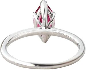 Anillo de mujer, Natural piedra preciosa de Rubí, piedra natal de Julio, Navidad, boda mínima, pequeña joyería hecha a mano, anillo de Plata de Ley 925 - Product Image 4