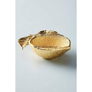 Look accrocheur Extérieur plaqué or de haute qualité avec bol en métal robuste intérieur poli brillant argenté avec base en marbre - Product Image 5