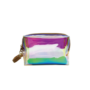 Bolsa de maquillaje transparente holográfica para mujer, organizador de cosméticos de moda, neceser grande de viaje, bolsa de maquillaje de TPU - Product Image 4