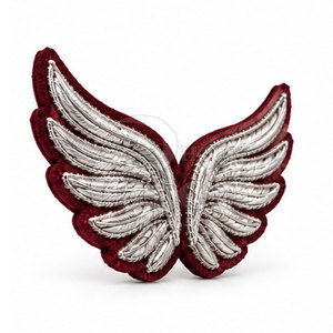 Badge personnalisé en fil de métal, patch brodé de luxe, applique décorative faite à la main pour chapeaux, uniformes, vêtements et accessoires - Product Image 3