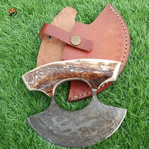 Single Blade Ulu Knife Damascus Steel Mincing Knife Ulu Knife for Sale - Product Image 1