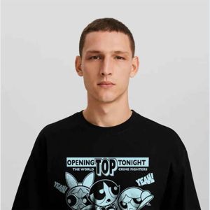 Usine en gros personnalisé col épais coton t-shirt blanc solide boîte vierge t-shirt hommes noir Boxy Fit t-shirt - Product Image 4