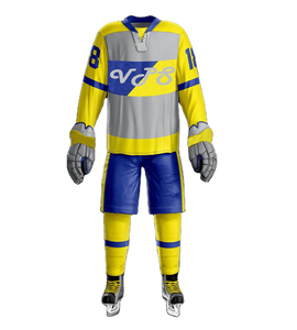 Maillot de hockey sur glace personnalisé de haute qualité, uniforme sublimé pour équipe, service OEM, respirant, 100 % polyester, couleur et logo personnalisés - Product Image 1