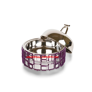 Calentador de alimentos de acero inoxidable para mesa, cazuela de cocina de calidad superior, última colección, olla caliente de metal elegante - Product Image 1