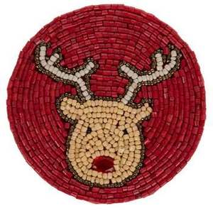 ที่รองแก้วปักลายต้นคริสต์มาสงานฝีมือคุณภาพสูงลูกปัดสี่ชุดลายปักมีสไตล์และสวยงามโดยบริษัทฮิบา - Product Image 4