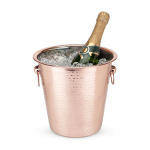 <b>Stainless</b> <b>Steel</b> Hammered Silver <b>Wine</b> Champagne Bottle Chilling Ice Bucket - Product Image 2