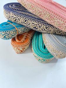 2.5 cm Wide Business Style Lace Ribbon Floral <b>Sequins</b> Embroidery Trim Metallic Corded Eco-Friendly Clothing Shoes Accessories - Product Image 6