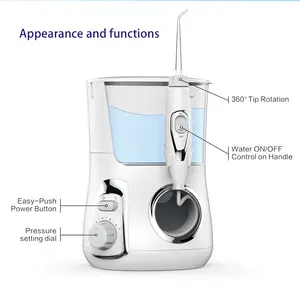 SINBOL 800ml Countertop Water Flosser 10 Modes Electric Dental Oral Irrigator For Family Use IPX7 Waterproof Oral Care Cleaning