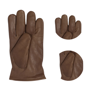 Gants de conducteur en cuir de mouton marron doux et durables avec doublure polaire Gants de travail de sécurité d'hiver Casual Ready Confortable - Product Image 6