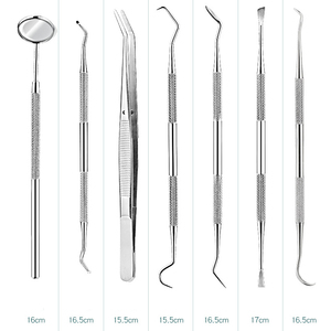 ชุดอุปกรณ์ตรวจฟันและทำฟันแบบใช้มือ ทำจากสแตนเลส สำหรับทำความสะอาดและอุดฟัน อุปกรณ์เสริมทางทันตกรรม MEDIVA - Product Image 6