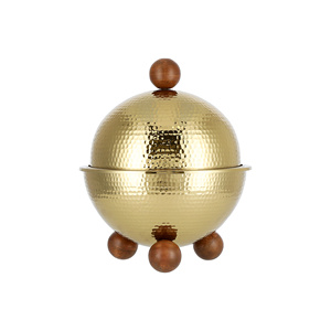 Casserole en acier inoxydable avec revêtement extérieur en bois durable, pot chaud isolé, bol de service de cuisine antiadhésif, serveur de buffet pour la maison et l'hôtel - Product Image 3