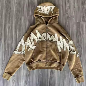 เสื้อฮู้ดแขนยาวของผู้ชายเสื้อฮู้ดแขนยาวปักโลโก้ตามสั่งสไตล์สตรีทระบายอากาศได้ดี - Product Image 5