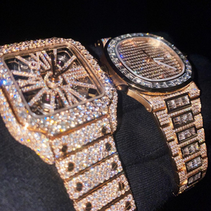 Reloj de Moissanita con Incrustaciones de Diamantes VVS de Buena Calidad para Hombre, el Mejor Regalo de Joyería de Moda - Product Image 3