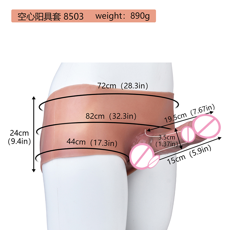 FAAK Wearable Hollow Penis Sleeve - Realistische Silikon Unterhosen