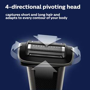 1 tondeuse et rasoir électrique pour le corps, argenté, 1,01 lb, avec lame en céramique de rechange - Product Image 6