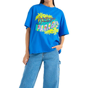 Recién llegado, camisetas transpirables de estilo sencillo para mujer, cuello en V, medias mangas, tendencia superior, precio al por mayor, camisetas para adultos - Product Image 1