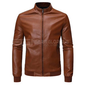 Chaqueta de cuero con capucha y cremallera completa de estilo moderno para hombre de gama alta hecha a medida decoración con logotipo ropa de invierno de moda High Street - Product Image 3