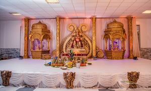 Decoración de Escenario para Ceremonia de Boda Tradicional Profesional Vintage de Rajwada, Ligera, de Fibra de Vidrio, con Tema Dorado, Juego de Nikah - Product Image 3