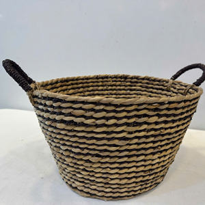Luxury <b>Round</b> Water Hyacinth <b>Storage</b> <b>Basket</b>-Eco-Friendly & Multi-Purpose - Product Image 4