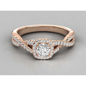 18K Gold Solitaire Ring for Ladies with Lab Grown Diamond - Product Image 6