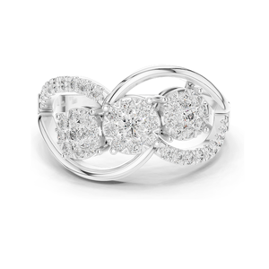 Anillo de Diamante Cultivado en Laboratorio de 0.57 CT para Mujer, Claridad VVS-VS EF, Oro de 18KT, 14KT, 10KT y Plata 925, Oro Rosa, Amarillo y Blanco - Product Image 3