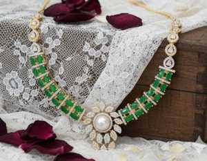 Conjunto de Collar de Diamantes Americanos de Lujo con Acabado en Rodio Blanco, Joyería de Diseño para Bodas, Festivales y Celebraciones - Product Image 5