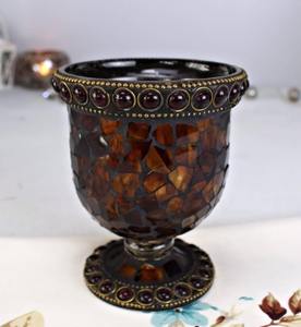 Bougie chauffe-plat en verre mosaïque de qualité industrielle, décoration d'intérieur, fête de Noël, mariage - Product Image 4