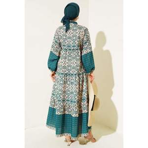 Robe à demi-boutons superposée Émeraude - Product Image 1