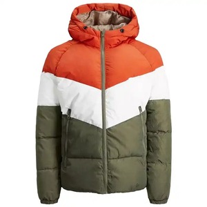 Veste matelassée chaude pour homme Manteau d'hiver léger isolé et résistant à l'eau avec capuche - Product Image 1