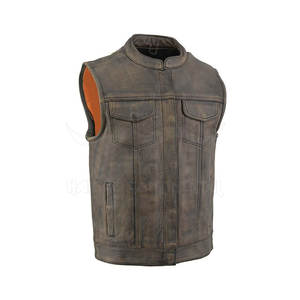 Chaleco de cuero genuino para hombre de la mejor calidad para otoño e invierno, tela de lana transpirable para trajes, venta en línea - Product Image 2