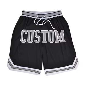 Custom Wholesale Embroidery Boys logo Whit Pocket Sublimation Kids Vintage <b>Men</b> Mesh <b>Shorts</b> - Product Image 2