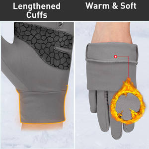 ถุงมือโพลีเอสเตอร์สำหรับผู้ชายถุงมือกีฬาผ้าโพลีเอสเตอร์กันหนาวสำหรับวิ่งกันน้ำ - Product Image 2