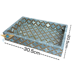 Plateaux de service en bois incrustés de nacre faits à la main, nouveau design, ustensiles de cuisine arabes personnalisés du fabricant - Product Image 3