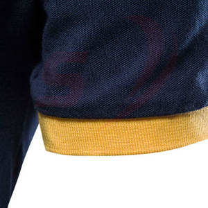 เสื้อยืดโปโลแขนสั้นสำหรับผู้ชาย2023ลายผ้าถักโพลีเอสเตอร์/ ผ้าฝ้าย - Product Image 5