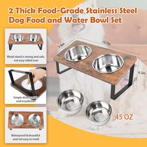 Latest <b>Wood</b> <b>Stand</b> Non-Slip Pet Feeding <b>Bowl</b> Wholesale Elevated Pet <b>Bowl</b> Pet Product Manufacturer From India bulk order accepted - Product Image 6