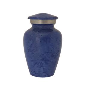 Marble Design Blue & Black Color <b>Keepsake</b> Urn <b>for</b> Human <b>Ashes</b> New Arrival Aluminum <b>Keepsake</b> Urn <b>for</b> Sale - Product Image 1