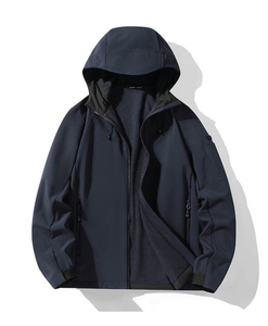 แจ็กเก็ตเดินป่ากลางแจ้งพร้อมฮู้ดกันลมกันน้ำและปิดซิป - Product Image 3