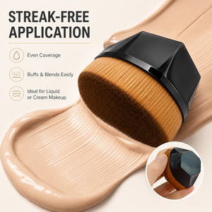 <span class=keywords><strong>Pinceau</strong></span> de maquillage professionnel portable en poils synthétiques doux, à tête plate angulaire, pour fond de teint liquide et poudre, type <span class=keywords><strong>Kabuki</strong></span> - Product Image 4