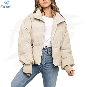 Wholesale High Quality Solid Color Thick Trendy Women's Bubble Down Coats Winter Outdoor Warmth Puffer Jackets - Product Image 1