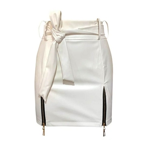 Jupes en cuir d'hiver en coton à la mode 2025 Design Midi taille haute avec logo personnalisé pour les vêtements de bureau et de fête - Product Image 1