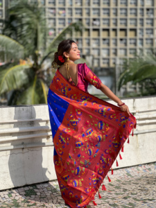 Beau Saree En Soie Avec Zari Tissage Meenakari Design - Product Image 5